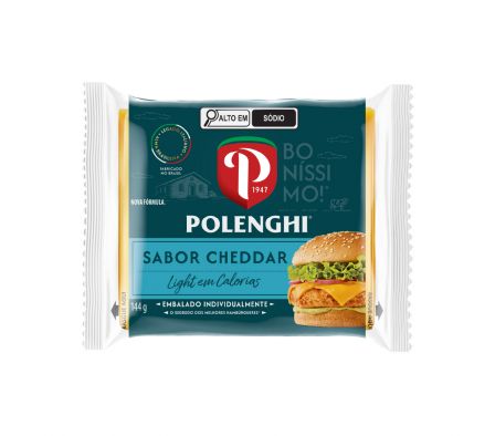 Queso Cheddar Light en fetas Polenghi 144 g