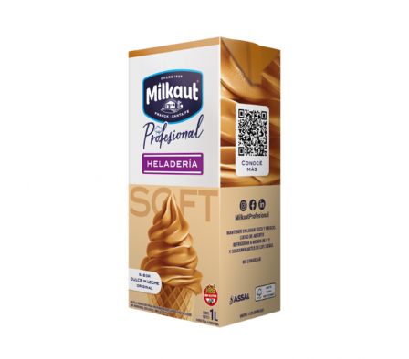 Helado Soft dulce de leche Milkaut Profesional 1l